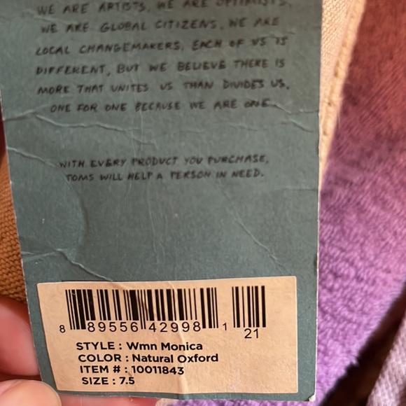 Toms Monica Wedges NEW size 7.5 - Picture 6 of 6